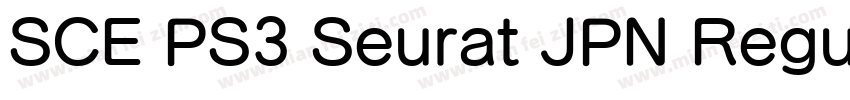SCE PS3 Seurat JPN Regular字体转换